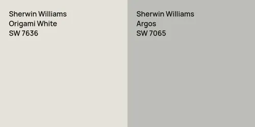 SW 7636 Origami White vs SW 7065 Argos