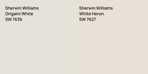 SW 7636 Origami White vs SW 7627 White Heron