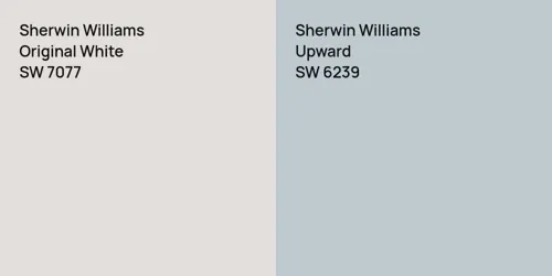 SW 7077 Original White vs SW 6239 Upward