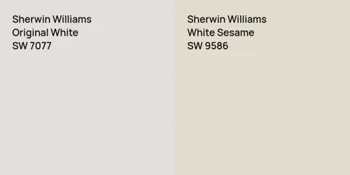 SW 7077 Original White vs SW 9586 White Sesame