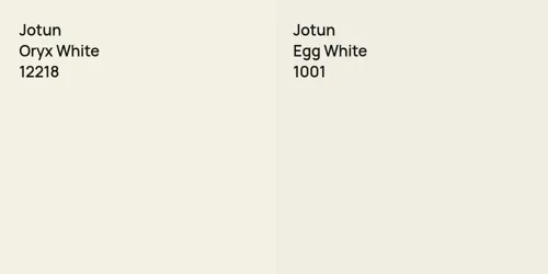 12218 Oryx White vs 1001 Egg White