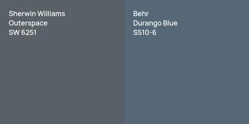 SW 6251 Outerspace vs S510-6 Durango Blue