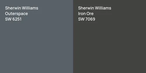 SW 6251 Outerspace vs SW 7069 Iron Ore