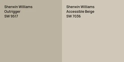 SW 9517 Outrigger vs SW 7036 Accessible Beige