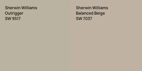 SW 9517 Outrigger vs SW 7037 Balanced Beige