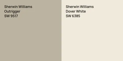 SW 9517 Outrigger vs SW 6385 Dover White