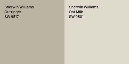 SW 9517 Outrigger vs SW 9501 Oat Milk