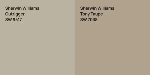 SW 9517 Outrigger vs SW 7038 Tony Taupe