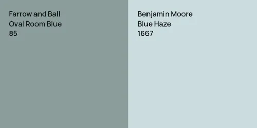 85 Oval Room Blue vs 1667 Blue Haze