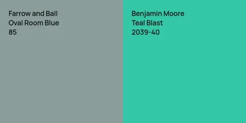 85 Oval Room Blue vs 2039-40 Teal Blast