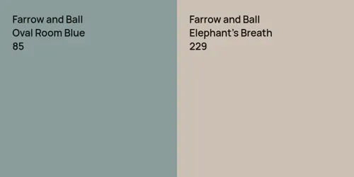 85 Oval Room Blue vs 229 Elephant's Breath