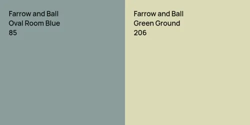 85 Oval Room Blue vs 206 Green Ground