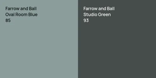 85 Oval Room Blue vs 93 Studio Green