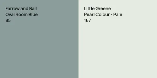 85 Oval Room Blue vs 167 Pearl Colour - Pale