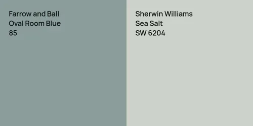 85 Oval Room Blue vs SW 6204 Sea Salt