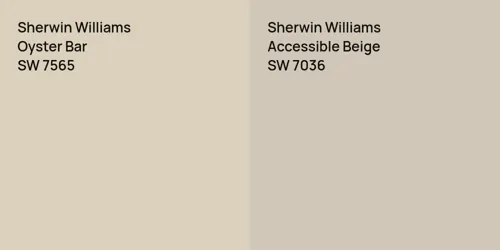 SW 7565 Oyster Bar vs SW 7036 Accessible Beige