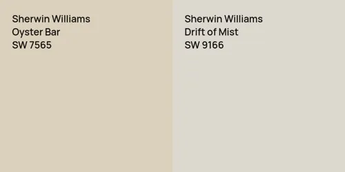 SW 7565 Oyster Bar vs SW 9166 Drift of Mist