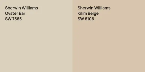 SW 7565 Oyster Bar vs SW 6106 Kilim Beige