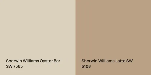 SW 7565 Oyster Bar vs SW 6108 Latte