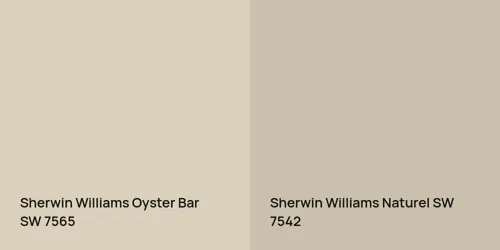 SW 7565 Oyster Bar vs SW 7542 Naturel