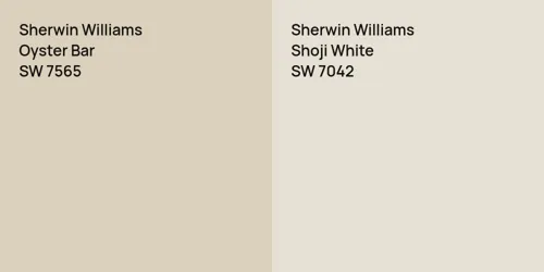 SW 7565 Oyster Bar vs SW 7042 Shoji White