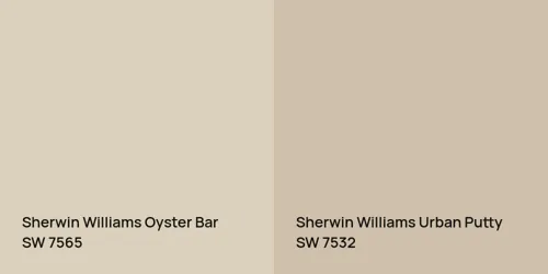 SW 7565 Oyster Bar vs SW 7532 Urban Putty