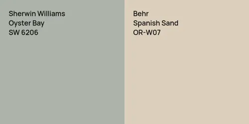 SW 6206 Oyster Bay vs OR-W07 Spanish Sand