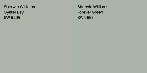 SW 6206 Oyster Bay vs SW 9653 Forever Green