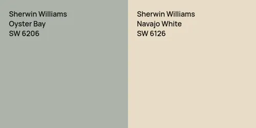 SW 6206 Oyster Bay vs SW 6126 Navajo White