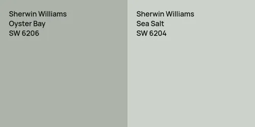 SW 6206 Oyster Bay vs SW 6204 Sea Salt