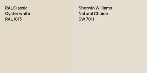 RAL 1013  Oyster white vs SW 7011 Natural Choice