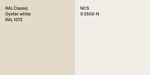 RAL 1013  Oyster white vs S 0500-N null