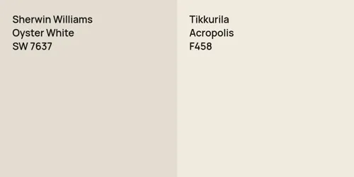 SW 7637 Oyster White vs F458 Acropolis