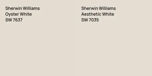 SW 7637 Oyster White vs SW 7035 Aesthetic White