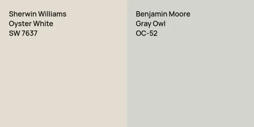 SW 7637 Oyster White vs OC-52 Gray Owl