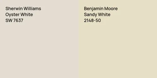 SW 7637 Oyster White vs 2148-50 Sandy White