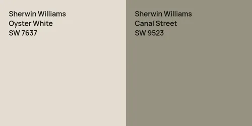 SW 7637 Oyster White vs SW 9523 Canal Street