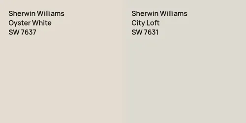 SW 7637 Oyster White vs SW 7631 City Loft