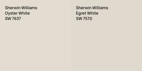 SW 7637 Oyster White vs SW 7570 Egret White