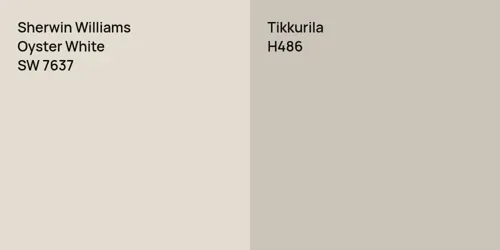 SW 7637 Oyster White vs H486 