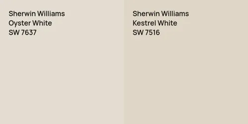 SW 7637 Oyster White vs SW 7516 Kestrel White