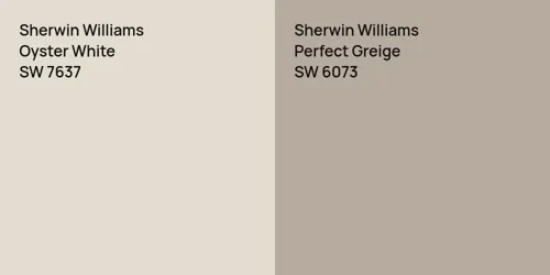 SW 7637 Oyster White vs SW 6073 Perfect Greige