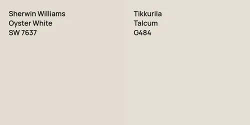 SW 7637 Oyster White vs G484 Talcum