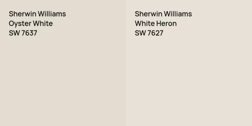 SW 7637 Oyster White vs SW 7627 White Heron