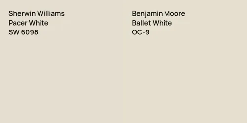 SW 6098 Pacer White vs OC-9 Ballet White