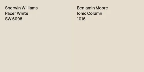 SW 6098 Pacer White vs 1016 Ionic Column