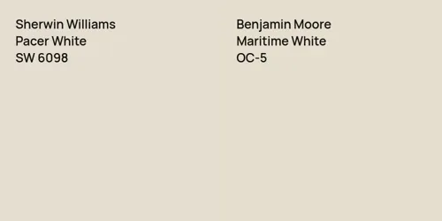 SW 6098 Pacer White vs OC-5 Maritime White