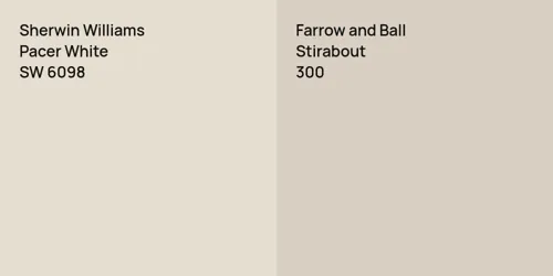 SW 6098 Pacer White vs 300 Stirabout