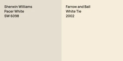 SW 6098 Pacer White vs 2002 White Tie