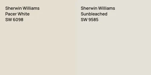 SW 6098 Pacer White vs SW 9585 Sunbleached